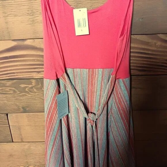 NWT Summer tank dress stretch The Vanity Room Nordstrom fit & flare style Sz L - Picture 5 of 5